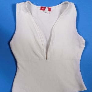 Off White Sleeveless Bodysuit